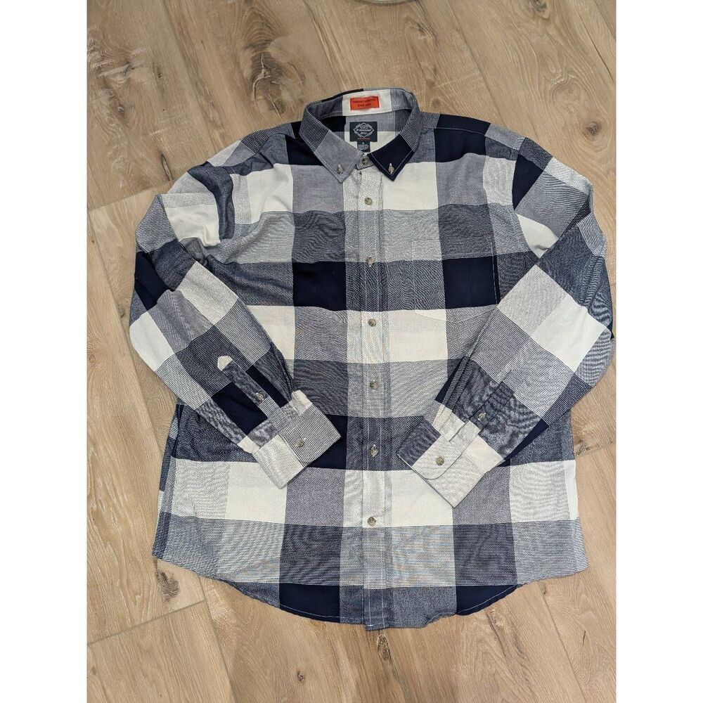 St. John’s Bay Performance Comfort Stretch Plaid Button Down Shirt Men’s XL